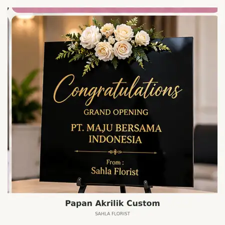 Papan Bunga Akrilik Tuban